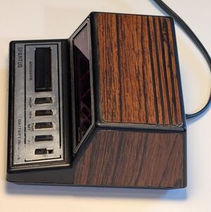 Vintage Spartus Model 1140 Digital Alarm Clock Wood Grain Retro 80s TESTED WORKS
